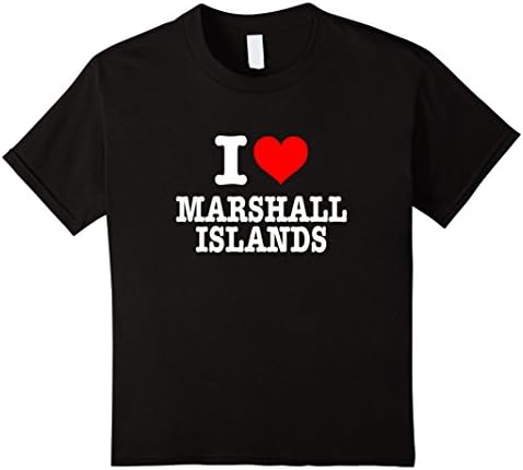 unisex-child I Love Marshall Islands T-Shirt 6 Black