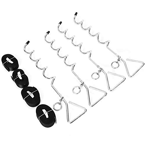 ZIZILAND Trampoline Anchor Kit, Heavy Duty Tie Downs System with Ground Wind Stakes, Set of 4 - Thumbnail 7