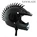 Motorcycle Dirtbike Bmx Skate Rubber Helmet Mohawk Peel Stick Spikes (Helmet Not Included) Cut Spike Strip in Half Run Two Strips for Atv Dirt Bike Streetbike Full Face Helmets Motorcycle Helmet