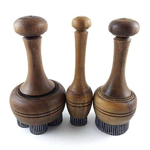 Low-priced-three-piece-set-of-traditional-handmade-Uzbek-bread-stamping-tools-236-inch-078-inch-157-inch-diameter-BONUS