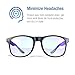 Blue Light Blocking Glasses - Gamer Glasses, Filter Blue Light from LCD/LED Screen and Computer, Eyewear for Sleep and Helps Prevent Eye Strain & Headaches, for Men and Women