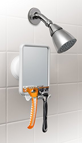 Changing Lifestyles Safe-er-Grip Shower Mirror with 2 Razor Hooks