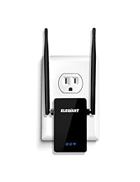 Extensor de rango WiFi, ELEGIANT 300 Mbps inalámbrico WiFi repetidor señal amplificador Soporta Router Mode Repetidor punto de acceso, con alta ganancia doble antenas externas y cobertura WiFi de 360 grados