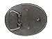 Western Plain Oval Hammered Vintage Belt Buckle, Antic Silver