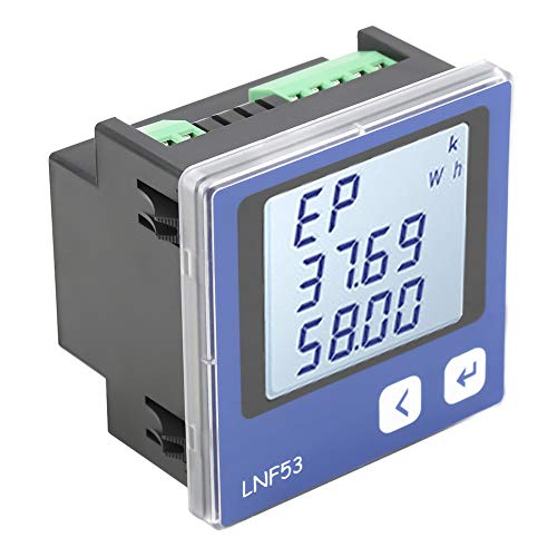 Walfront Digital 3-phase Ammeter, LNF53 Digital LCD Display Three-Phase Multi-Functional Intelligent Power Meter AC380V 5A-3P4W - Thumbnail 2