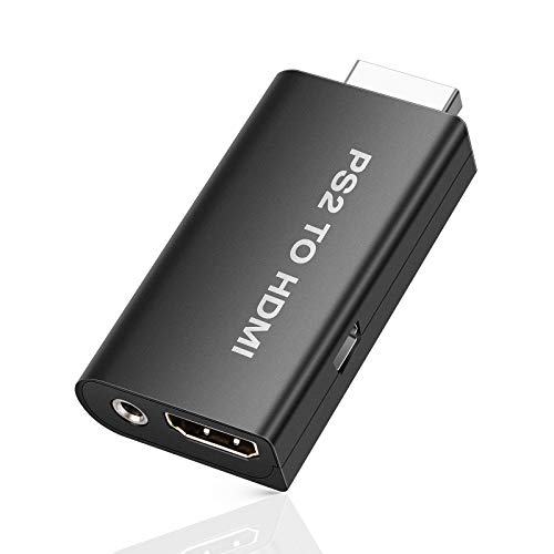 PS2 to HDMI Converter, ELUTENG Video AV Adapter with 3.5mm Audio Output