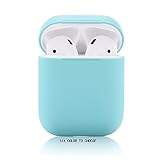 AirPods Case/Airpods 2 Case,Teyomi Protective Silicone Cover Skin with Sport Strap for Apple Airpods Charging Case[Front LED Not Visible] (Light Blue)