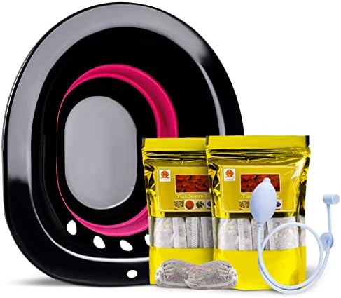 HISVICON Yoni Steam Seat Kit with Herbs (5 Ounce) and 2 hooks Bundle ...