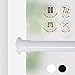 ALLZONE Shower Curtain Rod Tension No Drill, 42-83 Inches,Heavy Duty Tension Curtain Rod, Rustproof Shower Rods for Bathroom, Adjustable Spring Tension Rods for Windows,White