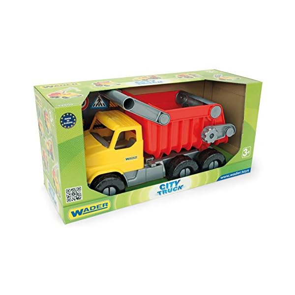 Wader 32605 - City Truck Kipper mit Griff und arretierbarer Kippmulde, Spielzeugauto ab 3 Jahren, ca. 50 cm, ideal als…