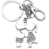 His & Hers Couples Keychain Dangle Key Ring Charm Boyfriend Girlfriend Rhinestones
