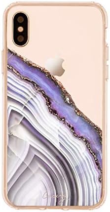 The Casery Womens Agate iPhone XR Case - White/Purple