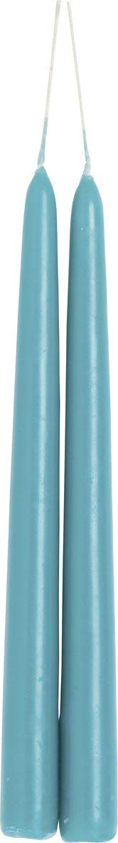 IHR Tapered Candle 24cm Solid Coloured - (Turquoise)