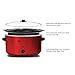 Elite Platinum MST-900R By Maxi-Matic 8.5 Quart Stainless Steel Slow Cooker,Dishwasher-Safe with Tempered Glass Lid, Cool- Touch Handles, Removable Stoneware Pot, Red
