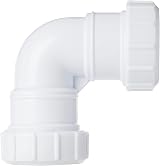 Merriway BH02910 32mm White Waste Compression 90 Degree Bend Plumbing Fitting view 1