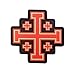 LEGEEON Glow Dark Order Holy Sepulchre Jerusalem Cross Templar Crusaders Tactical Morale PVC Fastener Patch