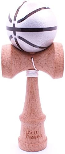 Basketball Silver &amp; Black Kendama And Extra String