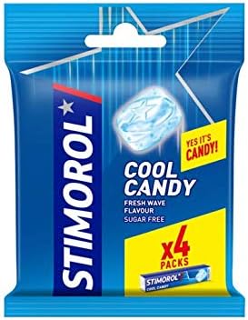 Sugarfree Hard Candy | Stimorol | Cool Candy Fresh Wave Flavour Sugar Free 4 x 32g | Total Weight 4.52 ounce