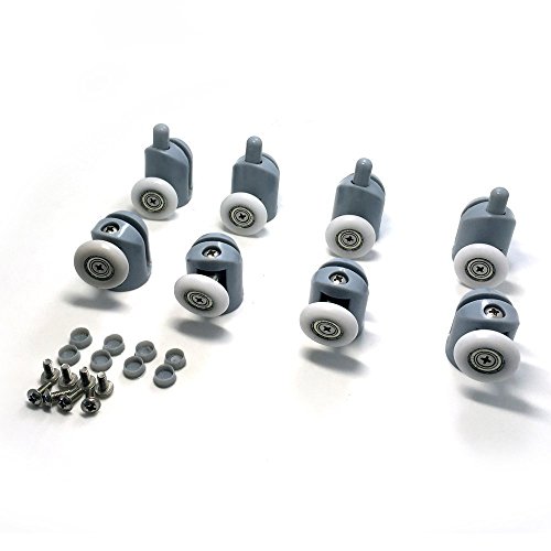 8 Shower Rooms Cabins Roller &Shower Door Enclosures Rollers Runners Wheels Pulleys (20MM-27MM) (Roller diameter 20MM)