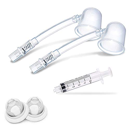 Nipple Aspirator Corrector Feeding Sucking for Flat Inverted Retraction Nipple Treatment Redress Breastfeeding Aid Health Personal Care(2 Set)