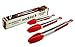 Kitchen Food Tongs (Set of 3) - 100% Stainless Steel with Non-slip Silicone Grip - 7
