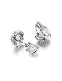 Yoursfs Womens Clipon Earrings Sparkly Cubic Zirconia Non Pierced Small Earrings