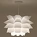 LEDMOMO Pendant Lamp Assembly Lotus Chandelier Ceiling Pendant Lampshade DIY Puzzle Lights Modern Lamp Shade 36cm Diameter (White)