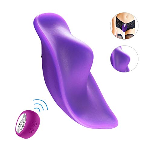 Vibrating Panties Vibrator, Invisible Wearable Mini Small Bullet Vibrator Stimulate Clitoris Wireless Remote Control Adult Sex Toys for Women and Couples (Purple)