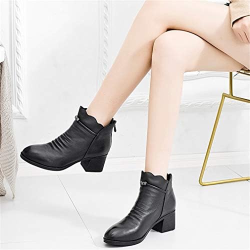 38 ブラック 色 スポーツ アウトドア レディースファッションブーツ 指差しベアブーツ ブリティッシュブロックハイヒールブーツレディース ソリッドステッチジッパー アンクルブーツワークシューズ ドラッグストア サイズ B07kjtvt8r ベビー マタニティ
