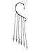 niceeshop(TM) Spike Long Dangle Chain Tassel Hook Ear Bone Cuff Clip Earring,Silver