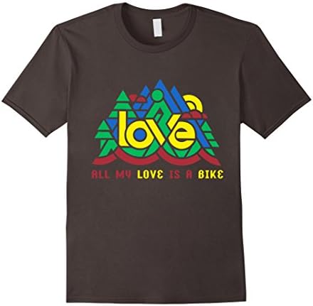 Mens All My Love is a Bike T shirt for men, women and Youth Large Asphalt