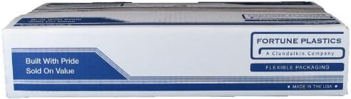 Fortune Plastics DuraCycle LDPE 40 Gallon Waste Can Liner, Star Seal, Black, 1 Mil, 46" x 40" (Case of 100)