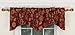 Stylemaster Renaissance Home Fashion Melbourne Chenille Scalloped Valance with Cording, Burgundy 52-Inch by 17-Inch