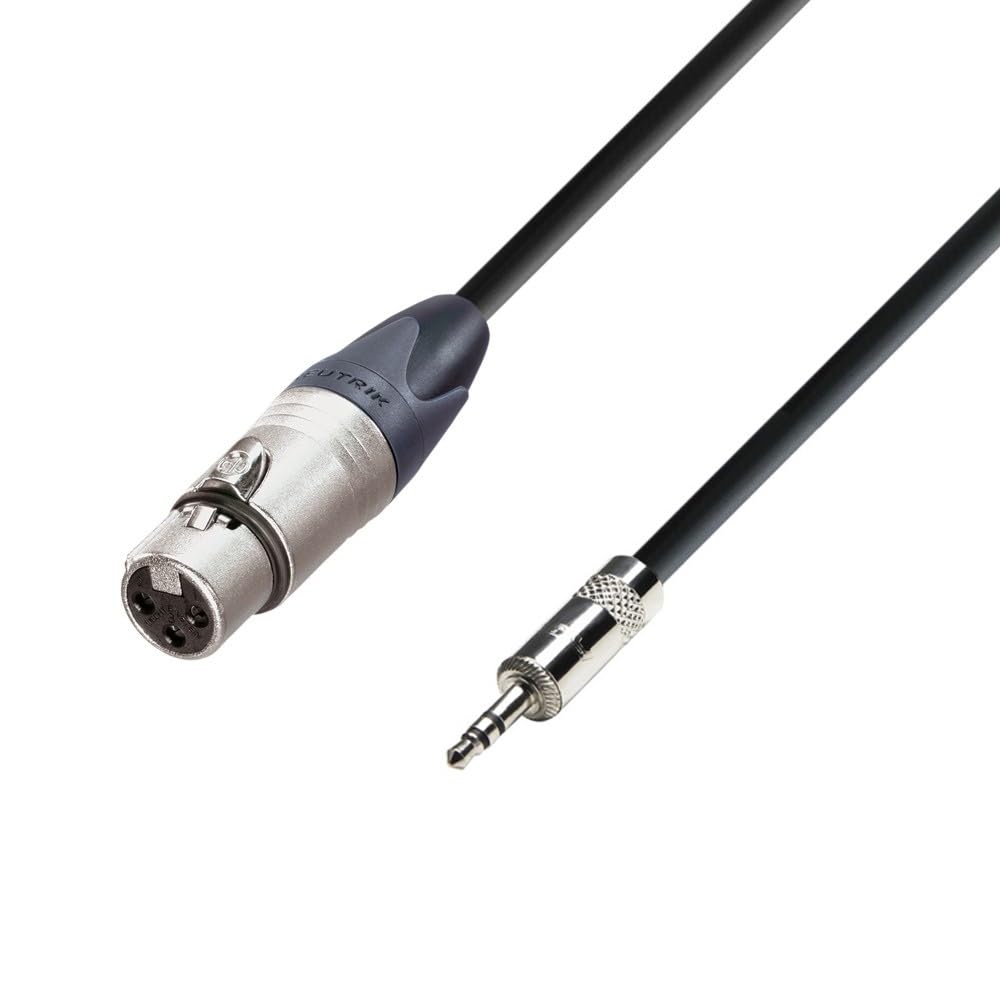 Adam Hall Cables 5 STAR MYF 0150 - Balanced Cable Neutrik® XLR female to Minijack TRS | 1.5 m