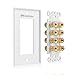 Cable Matters Speaker Wire Wall Plate, Gold Plated Speaker Wall Plate with Banana Plug Binding Post for 4 Speakers, White