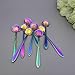 4Pcs/Lot Stainless Steel Tableware Rainbow Flower Coffee Spoon,Stirring Sugar Spoon,Stir Bar Spoon,Tea Spoon,LongHandle Spoon