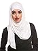 Kashkha Women's Ready To Wear Instant Hijab Scarf , Off White, 22inches Width*77inches Length /(55cm*200cm)