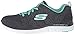 Skechers Sport Women's Flex Appeal 2.0 Fashion Sneaker, Black/Turquoise Knit, 8 M US