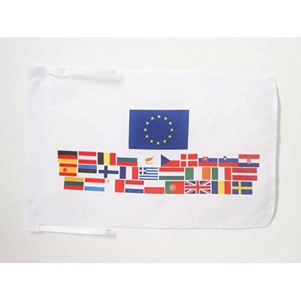 AZ FLAG - European Union 28 countries Flag - 18'' x 12'' - 100% Polyester UE - 28 Europe members Small Banner with Two Cords - Fade Resistant - Vivid Colors - 18x12 in - 45x30 Cm — image 1