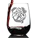 Bevvee Bulldog Stemless Wine Glass - Large Glasses - Cute Gifts for Dog Lovers with English Bulldogs