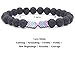 Men Women 8mm Lava Rock Hematite Diffuser Bracelet Elastic Natural Stone Yoga Beads Bracelet Bangle (Hematite - Colorful)