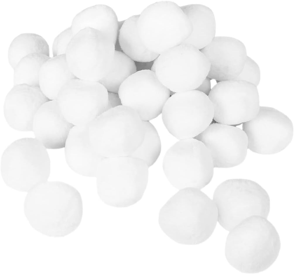 Artificial Snow - Didiseaon 50Pcs Indoor Plush Snowballs White Christmas Fake Snowball for Adults & Kids Fun Play Time Snow Fight to y Ball Game Winter Holiday Decorations 5cm