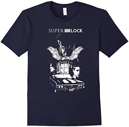 Men's Superwholock shirt funny humor XL Navy