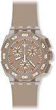 Swatch Men's SUIT400 Plastic Analog with Beige Dial Watch