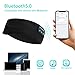 Bluetooth Sleep Headphones Eye Mask, Wireless Sports Headband Headphones with Detachable Stereo Thin Speaker for Sleeping, Sports, Meditation & Relax, Sports Headband (Black)