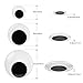 6 Pcs Wiggle Googly Eyes with Self Adhesive Large Black Plastic Giant Googly Eyes for Googlie Crafts Christmas Party Decorations Mix Sizes 4 Inch 3 Inch 2 Inch(Mix Sizes)