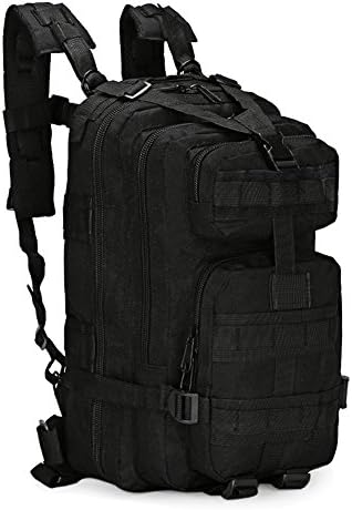 NavTour Military Tactical Backpack, Military&amp;Sport Rucksack, Molle Bug Out Bag Small Backpack for Outdoor Camping Hiking Trekking and Hunting 30L - Black