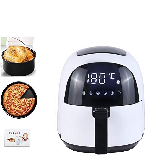Click Here to See More Images New air fryer, 1400W home smart no fryer, 3.5L mini oven, white,Containing Recipes,Healthy Cookware Food Oven