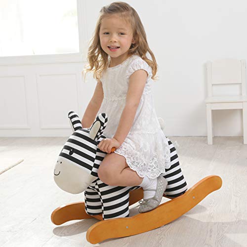 labebe Child Rocking Horse Toy, Stuffed Animal Rocker Toy, Infant Zebra