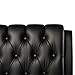 Baxton Studio Bianca Modern Bed with Tufted Headboard, Queen, Black